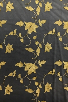 Floral Metallic Embroidered Tulle0