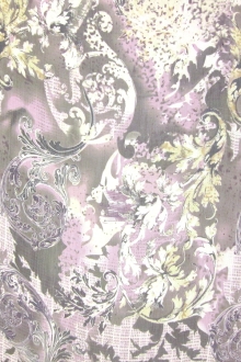 Printed Crinkle Silk Chiffon0