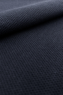 Japanese Cotton Blend Heavy Pique Knit in Navy0
