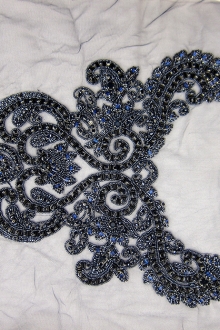 Cleo Beaded Crystal Bodice on Midnight Navy Tulle0