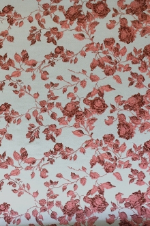 Swiss Metallic Brocade with Rose Degradé Patterns0