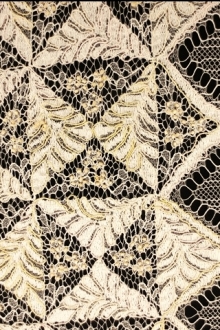 Beaded Embroidered Chantilly Lace0