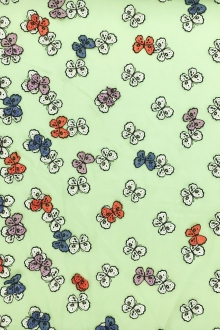 Forster Willi Embroidered and Appliquéd Butterflies on Silk Organza0