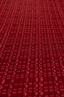 Silk and Viscose Blend Raffia Gazar in Red0