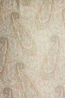 Metallic Printed Silk Chiffon0