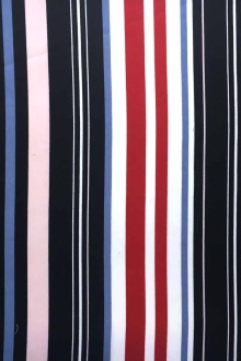 Poly Georgette Bar Code Stripe Print0
