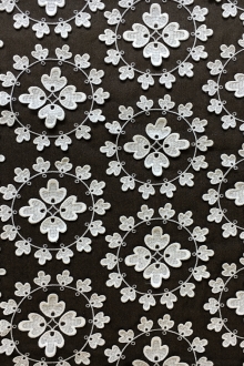 Forster Rohner Embroidered and Appliquéd Flowers on Silk Organza 0