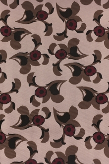 Silk Damask with Medieval Floral Motifs0