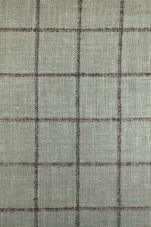 Italian Silk Linen Wool Blend Window Pane in Sage0
