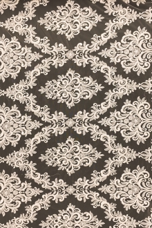 Ornate Embroidered Tulle in Nude0