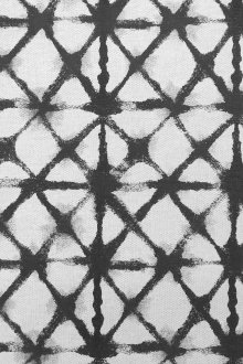 Charcoal Shibori Cotton Blend Upholstery Print0