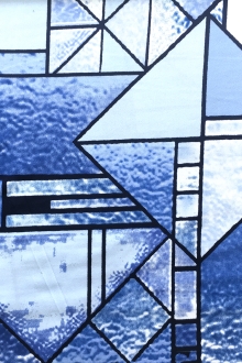 Poly Spandex Jersey Geometric Print 0