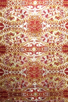 Printed Metallic Silk Charmeuse0
