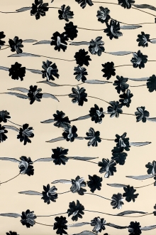 Nude Illusion with Hand Painted Flowers0