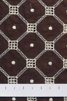 Cotton Eyelet in Brown0