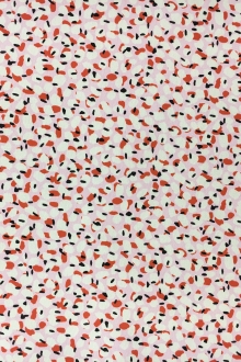 Printed Silk Satin Georgette with Irregular Dots0