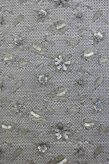 Beaded Metallic Chantilly Lace0