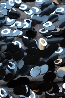 Novelty Paillettes on Silk Chiffon0