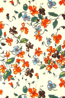 Printed Silk Charmeuse0