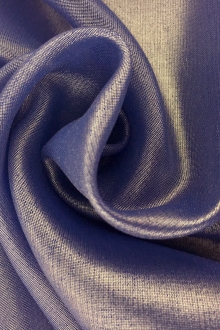 Microfiber Silver Metallic Chiffon in Zaffre Blue0