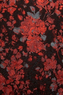 Silk Blend Metallic Floral Cloqué0