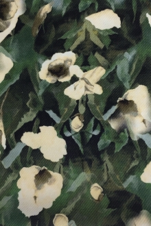 Italian Wool Twill Floral Print0