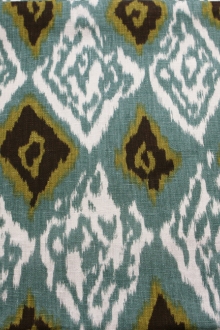 Linen Upholstery Ikat Print0