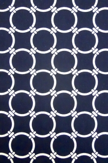 Cotton Canvas Chain Links Print0