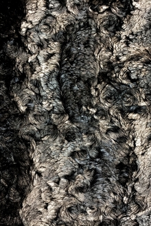 Glitterbug Laminated Faux Fur in Silver0