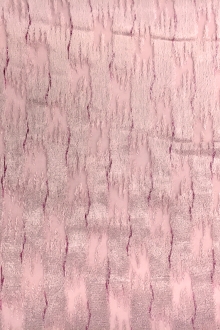 Pink Silk Lurex Burnout Velvet with Abstract Brushstrokes 0