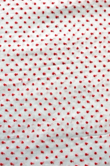 Cotton Swiss Dot in Red0