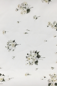 Handpainted Silk Organza with Detailed Flower Bouquets 0