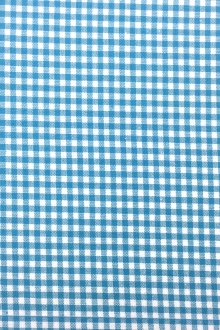 Carolina Cotton Gingham in Turquoise0