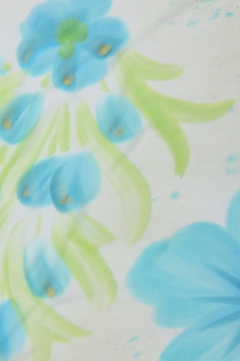 Hand Painted Silk Chiffon0