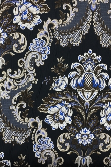 Italian Heavy Metallic Brocade with Regal Motifs0