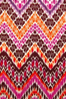 Linen Upholstery Multi Zig Zag Ikat Print0