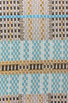 Cotton Blend Metallic Basketweave0