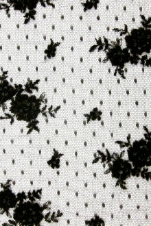 REDUCED Beaded and Embroidered Point D'Esprit0