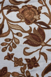 Linen Upholstery Floral Print0