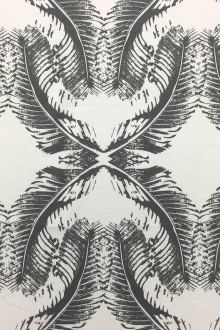 Linen With Large Feather Print0