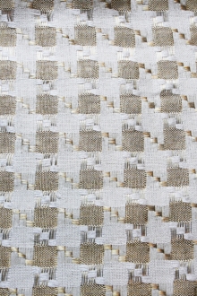 Metallic Cotton in Ivory and Gold0