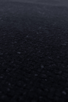 Italian Cashmere Silk Basketweave Coating in Navy0