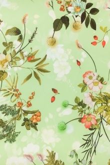 Printed Viscose Crepe with Floral Motifs0