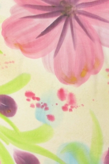 Hand Painted Silk Chiffon0
