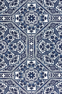 Lightweight Cotton Canvas Arabesque Print0