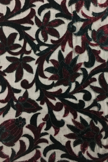 Burnout Velvet With Modern Floral Pattern0