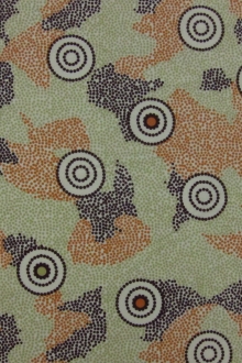 Australian Cotton Print With Aboriginal Motif0