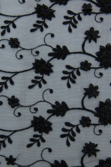 Embroidered Illusion with Appliqué and Beads0