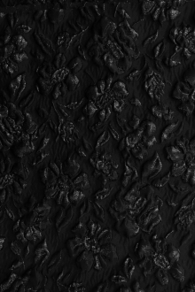 Metallic Cloqué Organza with Floral Motifs0