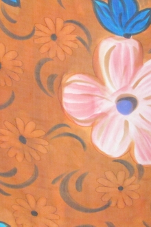 Hand Painted Silk Chiffon0